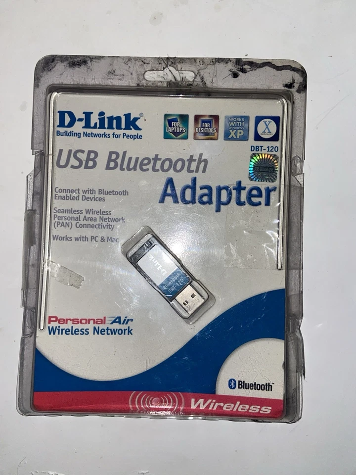 Adaptador Bluetooth USB D-Link DBT-120 Nuevo Sellado Funciona con Windows XP Mac-¡NUEVO! Foto 1 de 1