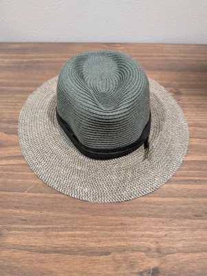 Goorin Bros fedora, straw with a wool brim, green and brown, size M - Image 1 of 4