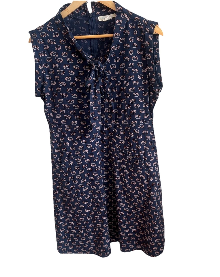 Vestido Mata Traders Modcloth azul marino elefante para mujer talla XL Foto 1 de 4