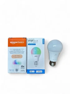 Bundle of 3 Smart Light Bulbs Amazon Basics Lenovo Sengled Multi Color Alexa - Picture 1 of 3