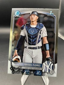 2025 Bowman Chrome RAFAEL FLORES 1st Bowman PROSPECTS #BCP-34 NY YANKEES - Picture 1 of 5
