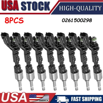 8PCS Fuel Injector 0261500298 for Land Rover LR4 Range Rover Sport Jaguar XF XJ - Image 1 of 4