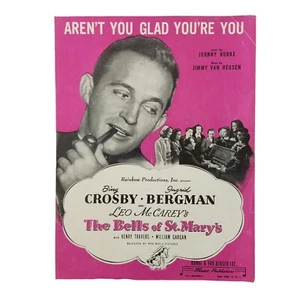 Arent You Glad Youre You 1945 Vintage Sheet Music Crosby Bergman Movie - Picture 1 of 6