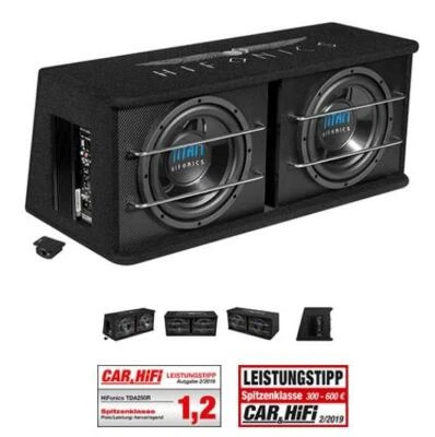 HIFONICS TDA-250 R Dual Aktiv Bassreflex Gehäuse-Sub 300 W/RMS, 600 W/MAX NEU - Bild 1 von 4