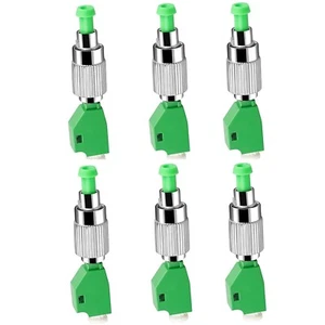 6 Pack FC/APC Male to LC/APC Female Single Mode Fiber Adapter FC - LC Connector - Picture 1 of 5