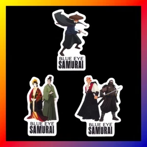 JUEGO DE PEGATINAS OFICIALES BLUE EYE SAMURAI Ringo MIZU Seki NETFLIX Taigen AKEMI ¡RARO! - Imagen 1 de 1