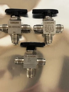 SWAGELOK/WHITEY SS-42XVCR 3-WEGE-HANDVENTIL, 3 STÜCK - Bild 1 von 3