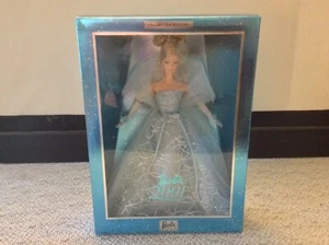 Barbie 2001/ Collector Edition/ Light Blue Sparkling Dress gown updo gloves NRFB - Picture 1 of 3