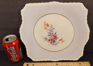 Used Myott Staffordshire England L149 Serving Plate Flower Pattern Light Blue - Picture 1 of 21