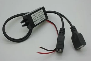 Water-Proof Double USB Interface 12V-25V to 5V DC-DC Car Power Supply - Picture 1 of 5