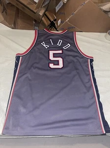 Authentic Jason Kidd New Jersey Nets Men 52 Gray Clean Reebok Sewn Vintage Nba - Picture 1 of 9
