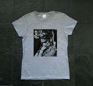 Frida Kahlo, Mexican Painter, folk art, surrealist - woman's SCREEN PRINTED - Picture 1 of 5