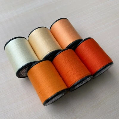 Orange Color shades 6 Spools Sewing Thread All Purpose Spun Polyester 600 Yards - Image 1 of 4