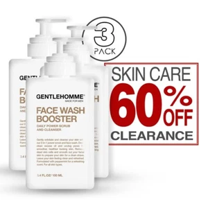 Gentlehomme Face Wash Booster - 2-in-1 Power Scrub - Travel Size - 3 PACK - Picture 1 of 6