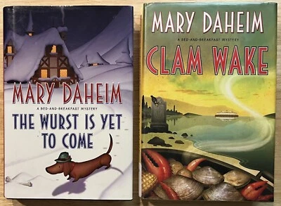 Lot of 2 Mary Daheim: Wurst Is Yet to Come ~ Clam Wake ~ (Bed & Breakfast) HC - Image 1 of 2