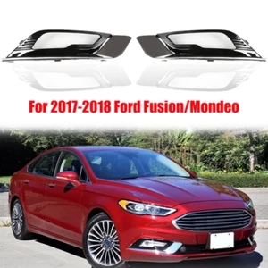 Fit 2017 2018 Ford Fusion /Mondeo Pair Front Fog Light Cover Bezel Chrome LH+RH - Picture 1 of 9