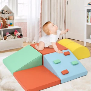 5Pcs Foam Climbing Blocks Soft Climbing Indoor Set for Toddler and Preschoolers - Picture 1 of 8