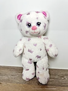 16" Build a Bear Disney Princess White Limited Edition Plush Pink Crowns Hearts - Picture 1 of 5