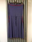 Next  Navy Blue And Red Bandeau Beach Holiday Dress Size 12 With Pockets