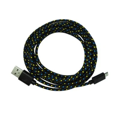 Cable de sincronización de datos cargador trenzado micro USB de 10 pies 3 M PARA ANDROID WINDOWS BLACKBERRY Foto 1 de 4