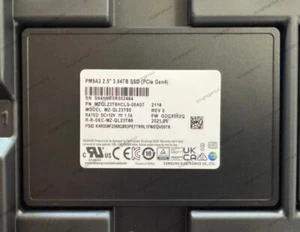 Samsung PM9A3 3.84TB SSD U.2 PCIE NVME GDA53C2Q MZ-QL33T80 MZQL23T8HCLS-00B7C - Picture 1 of 1