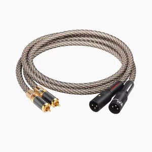 HiFi RCA to XLR AMP Audio Cable OCC 3Pin XLR to RCA Male Audio Amplifier Cable - Picture 1 of 6