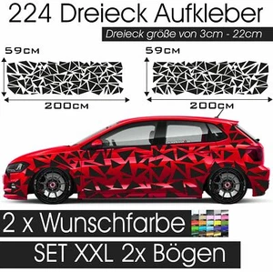 Dreiecke Camouflage Aufkleber Dekor Auto Eck Tarnmuster MARKENFOLIE - Picture 1 of 4