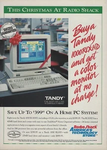 1991 Radio Shack Tandy 1000 RLX Computer vintage Print Ad 90's Advertisement - Picture 1 of 1