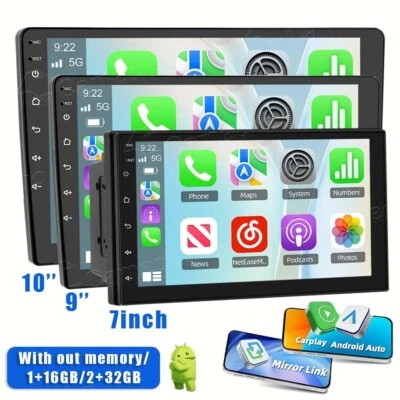 7/9/10in Car Stereo Radio Wireless Carplay Android BlueTooth TouchScreen 2+32GB - Image 1 of 4