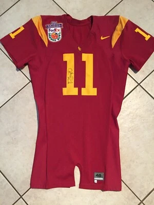 Matt Leinart talla 48 # 11 USC Nike juego emitido cardenal y camiseta dorada  Foto 1 de 4