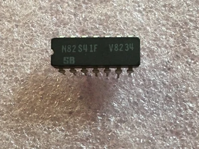 N82S41F IC PROGRAMMABLE LOGIC 256-Bit 32x8 BIPOLAR 14-PIN DIP (LOT OF 1) - Image 1 of 4