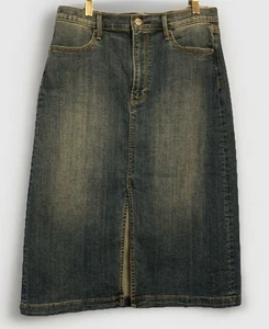 Driftwood Jeansrock Denim Boho unterhalb des Knies Stretch Damen 29 Taille Small Medium - Bild 1 von 20