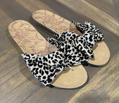 Blowfish Malibu Flat Slip On Sandals Womens Leaped Bow Beach Sz 9 NWT - Image 1 of 4