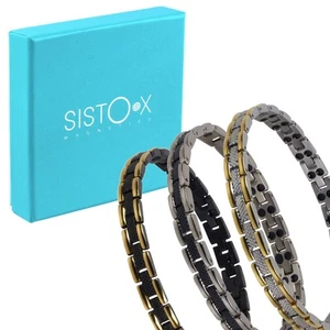SISTO-X Unisex Titanium Aria Magnetic Bracelet - Picture 1 of 13