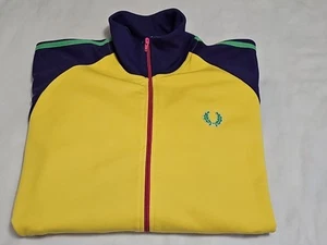 Fred Perry Retro Full-Zip Streetwear Langarm Trainingsjacke Gr. Large - Bild 1 von 13