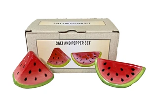Cracker Barrel Watermelon Salt And Pepper Shaker Set Summer Fruit New In Box - Picture 1 of 5
