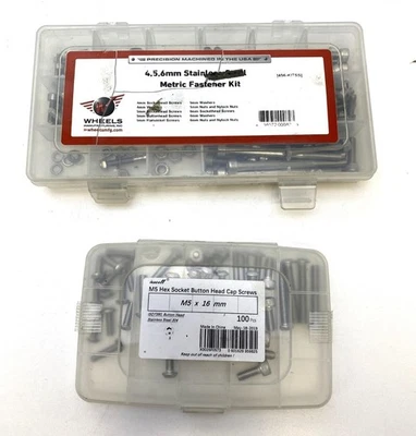 Wheels MFG 4,5,6mm Stainless Steel Metric FASTENER KIT + M5 bolt kit - Image 1 of 4