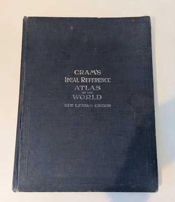 Cram's Ideal Reference Atlas Of The World 1911 Book New Census Edition - Image 1 of 4