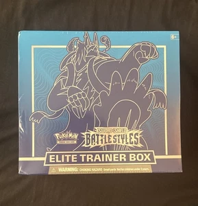 Pokémon Sword and Shield Battle Styles Elite Trainer Box Blue Card Game Sealed! - Picture 1 of 4