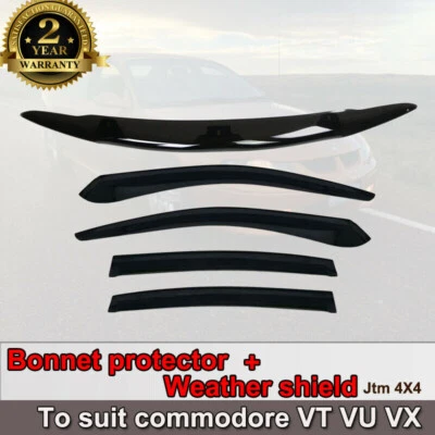 Bonnet Protector + Weather Shields to suit Holden Commodore VT VU VX 1997-2002 - image 1 of 4