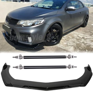 Front Bumper Lip Splitter Spoiler Body Kit +Strut Rods For Kia Stinger 2018-2023 - Picture 1 of 14