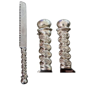 Vintage Judaica Shabbat Challah Sterling Silver 12” Bread Knife - Picture 1 of 4