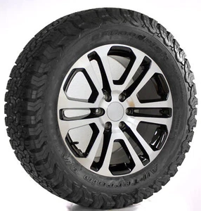 Chevy Silverado 20" Split Spoke Machine Black Replica Wheels Rims BFG AT Tires - Picture 1 of 4