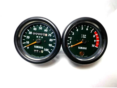 1972 & 1973 Yamaha dt2 dt3 tachometer & speedometer NOS style - Image 1 of 4