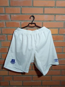 Everton Home Football Soccer Shorts White Umbro Polyester Mens Size 2XL - Picture 1 of 9