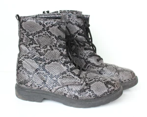 Schuhe Dame Snake Schlangen Muster Boots Gr 40 Getragen - Bild 1 von 3