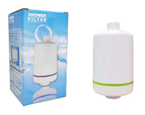 Filtro completo de agua de ducha Finerfilters con carcasa blanca en línea - Imagen 1 de 3