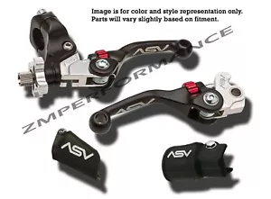 YAMAHA RAPTOR 700 07 - 24 F4 SHORTY ASV CLUTCH AND BRAKE LEVERS BLACK KIT - Picture 1 of 1