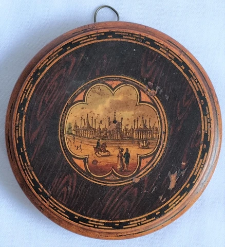 RARE EARLY TUNBRIDGE WARE CAMPAIGN MIRROR PRINT PAINT ROYAL PAVILLION BRIGHTON Cover