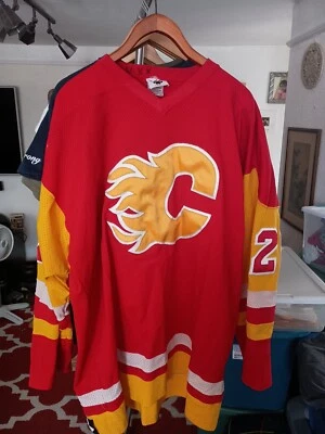 Vintage Calgary Flames NHL Hockey Jersey Number 26  Made In USA XXL 90s PAW - Image 1 of 4